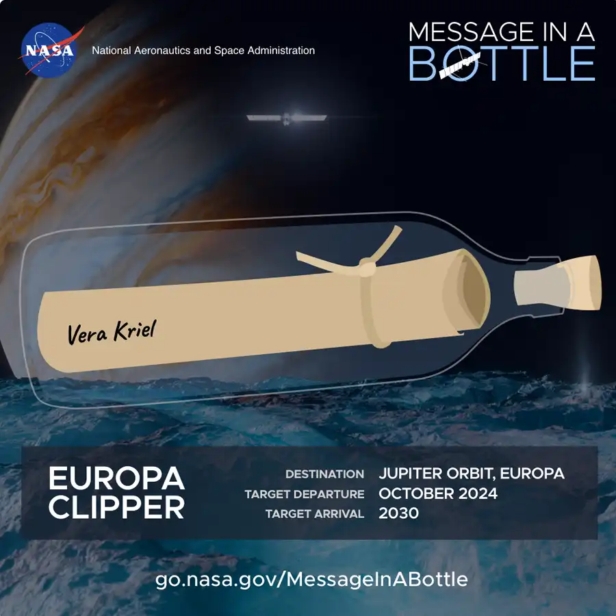 NASA Message in a bottle Vera Kriel
